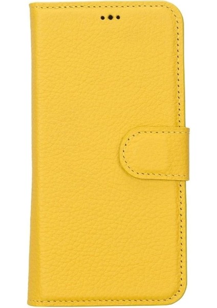 Apple iPhone 14 Pro Uyumlu Deri Cüzdanlı Kılıf Mwwn FL12 Sarı fırsatları