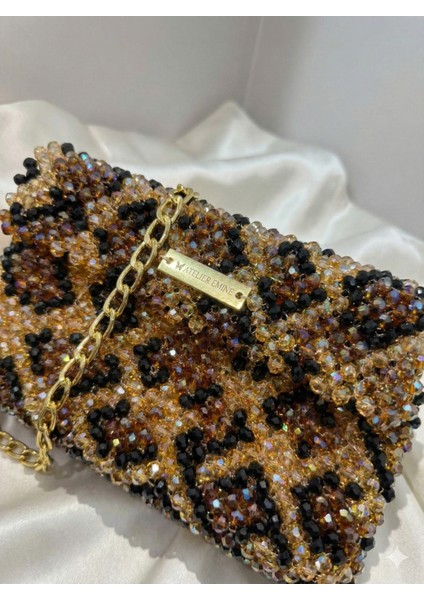 Honey Tiger Swirl – Özel Üretim Kristal Çanta