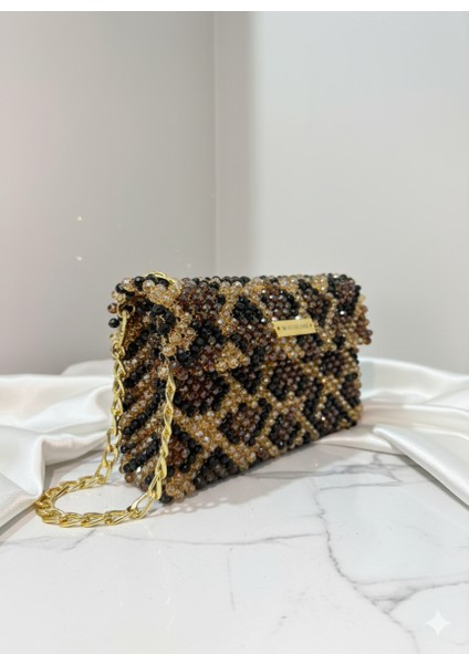 Honey Tiger Swirl – Özel Üretim Kristal Çanta modelleri