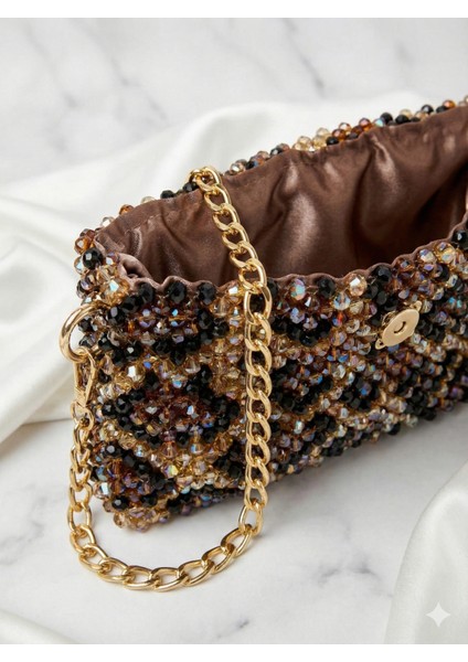 Honey Tiger Swirl – Özel Üretim Kristal Çanta fırsatları