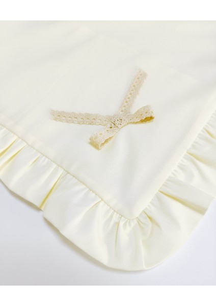 Lüks %100 Organik Pamuk, Fırfırlı, Bebek Yastık Kılıfı 35X45 cm