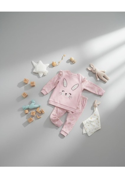 Kız Çocuk 2 Li Takım,eşofman Takımı,pembe Taytlı Kız Çocuk Takımı fırsatları