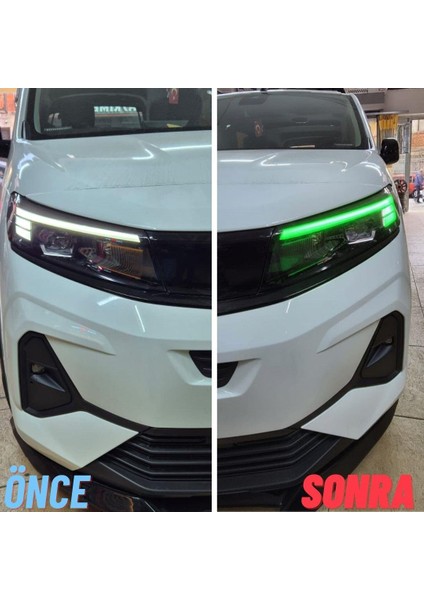 Opel Combo Gündüz Farı Sticker Seti Yeşil 2024- modelleri