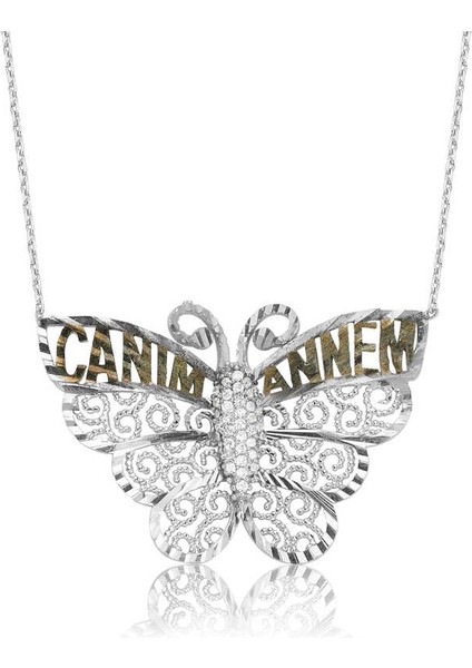 925 Ayar Gümüş Canım Annem Kadın Gümüş Kolye PT2610192 (972972)