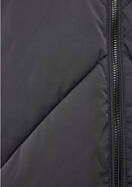 Kapüşonlu Antrasit Şişme Mont 1110489-80106