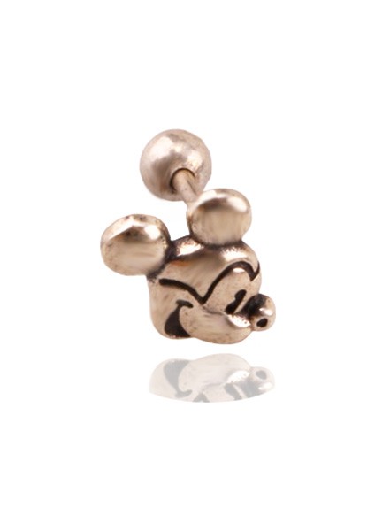 Liu S 16 Micky Gümüş Piercing – 925 Ayar, Minimal Tasarım, Ithal Ürün (MS3831) fiyatları