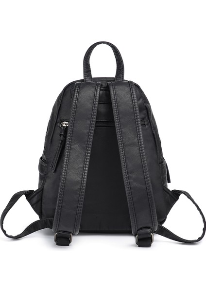 Barcelona Orta Boy Çok Cepli Yumuşak Tasarım Spor ve Günlük Kadın Sırt Çantası Siyah modelleri