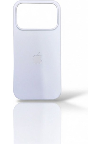 Iphone 17 Serisi ile Uyumlu Lansman Logolu Silikon Telefon Kılıfı, Içi Kafide Kılıf