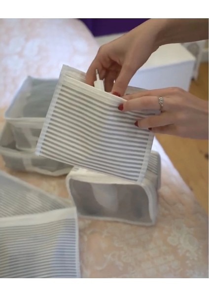 6 Parça - Bavul Içi Organizer Seti - Yatak Odası Organizer Set - Makyaj Organizer Mini Hurçlar fırsatları