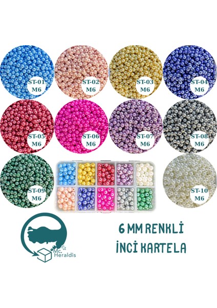 Renkli Inci Boncuk Neon Pembe 6 mm Boncuk-Takı ve Dıy Için Uygun- ST-06M6 (205 Adet) fiyatları