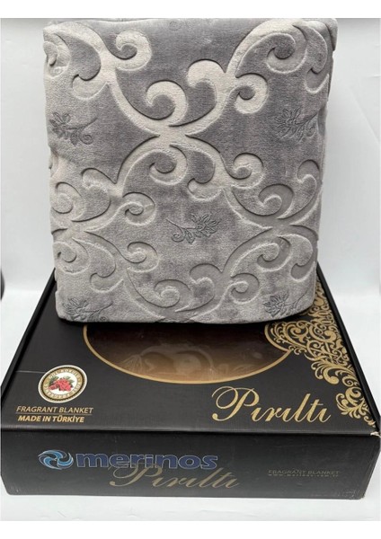 Pırıltı Embos Çift Kişilik Battaniye -Gri Antrasit fiyatları