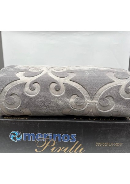 Pırıltı Embos Çift Kişilik Battaniye -Gri Antrasit modelleri