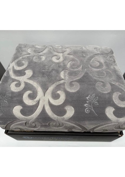 Pırıltı Embos Çift Kişilik Battaniye -Gri Antrasit fırsatları