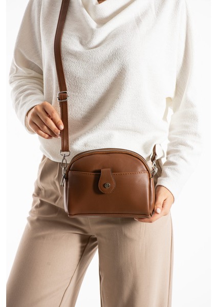 Yumuşak Deri Çok Kullanışlı Küçük Boy 4 Bölmeli Çapraz Çanta