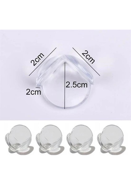 Bebek Çocuk Yumuşak ve Esnek Dairesel Şeffaf Yapışkanlı Güvenlik Köşe Koruyucu (4 Adet) fırsatları