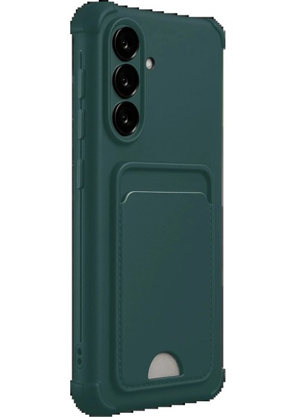 Samsung Galaxy A17 5g Kelvin Kartvizitli Silikon - Koyu Yeşil modelleri