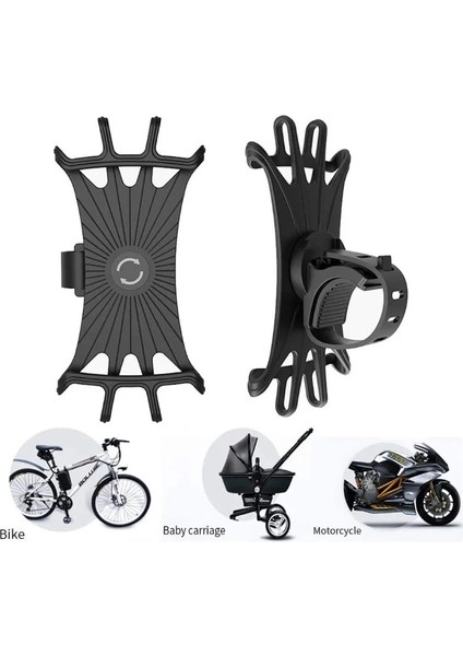 Silikon Esnek Bisiklet Telefon Tutucu