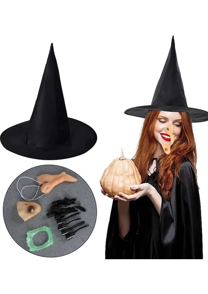 Bfs Cadı Şapkası Cadı Tırnakları Cadı Burnu Cadı Çenesi Cadı Diş Seti