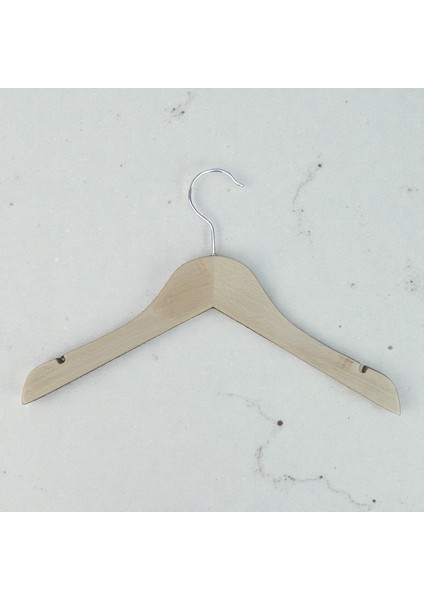 Ahşap Çocuk Elbise Askısı Bebek Askısı Kıyafet ve Elbise Askısı 10 Adet 1.kalite