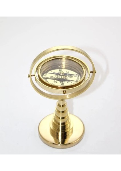 Pirinç Masa Üstü Pusula Model 1