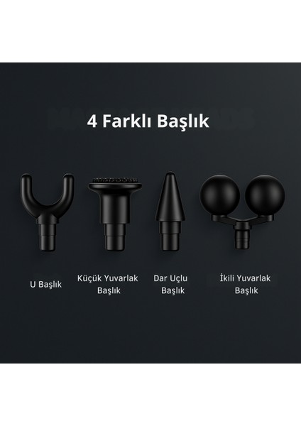 6 Kademeli Masaj Aleti, Taşınabilir Masaj Tabancası, Değişebilen 4 Farklı Başlık, 3200 Rpm Titreşim Gücü, 1800 Mah Batarya, Omuz, Boyun, Sırt, Bel, Kol ve Bacak Ağrıları Için, Type-C Girişli fırsatları