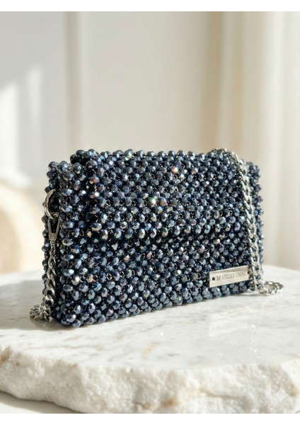 Moonstone Charcoal Creme – Özel Üretim Kristal Çanta