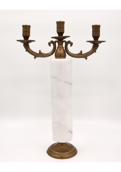 El Yapımı Mermer Taşlı Bronz Şamdan modelleri