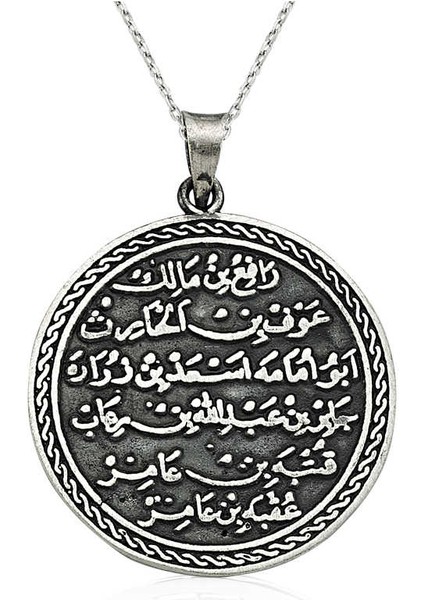 925 ayar gümüş yuvarlak duası kadın gümüş kolye pt1650002 (972972)
