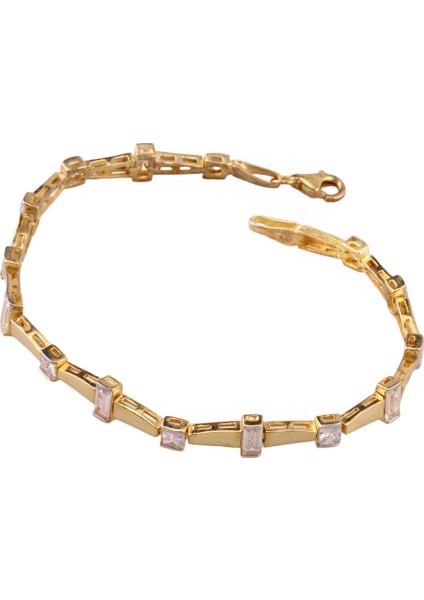 Şık Gümüş Bileklik – 925 Ayar, Zirkon Taşlı, Minimal Tasarım (MS3805) fiyatları