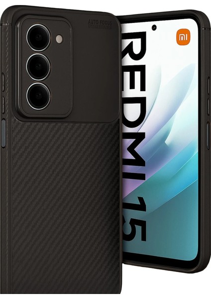 Xiaomi Redmi 15 4g Auto Focus Karbon Kapak - Siyah fiyatları