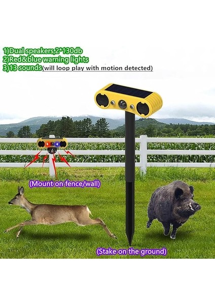 Egonex Güneş Enerjili Ultrasonik Hayvan Kovucu EG-26950 fırsatları