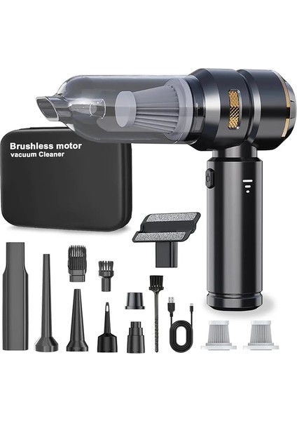 Araç Süpürgesi Kablosuz El Süpürgesi – 16000 Pa Fırçasız Motor