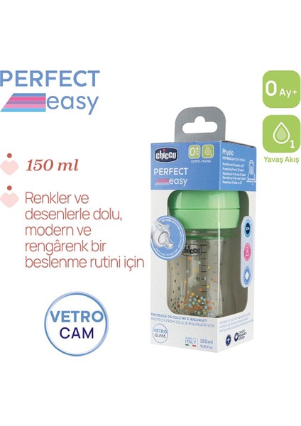 Perfect Easy Biberon Cam 150 ml Yavaş Akış-Unisex (4 Adet) fiyatları