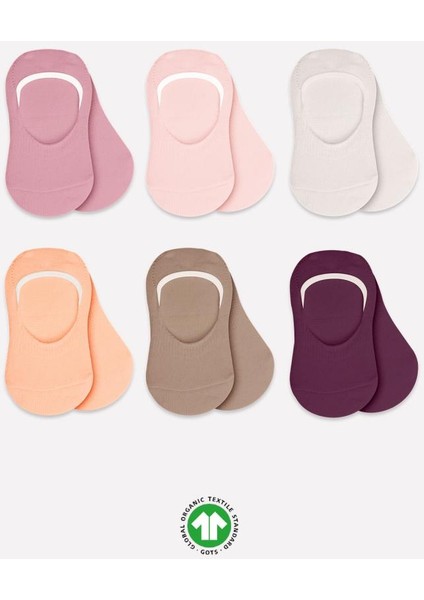 Nessiworld Mix Babet Çorap 6'lı BS30101M Gül Kurusu