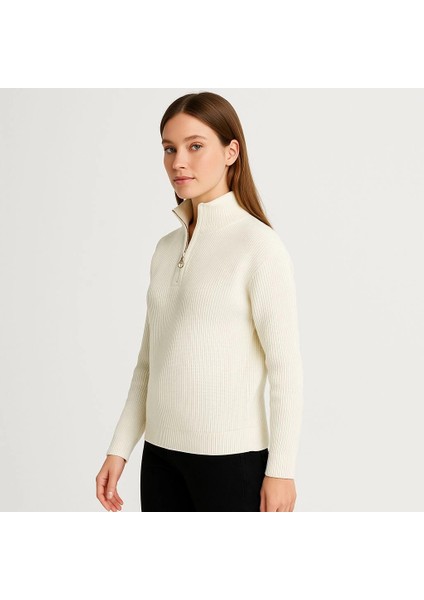 Velmora Yarım Fermuarlı Triko Kazak - Selanik Örgü - fiyatları
