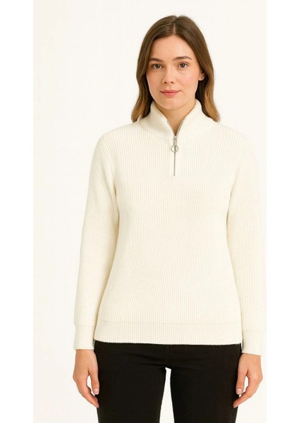 Velmora Yarım Fermuarlı Triko Kazak - Selanik Örgü - modelleri