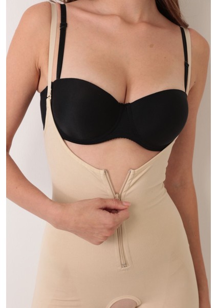 Ten Ip Askılı Ağ Kısmı Açık Fermuarlı Tam Boy Kadın Korse fiyatları