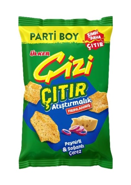 Çizi Çıtır - Peynir&soğan Aromalı - Parti Boy - 160 Gram - 10 Adet