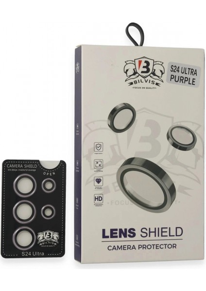 Samsung Galaxy S24 Ultra Bilvis Titan Kamera Lens - Derin Mor