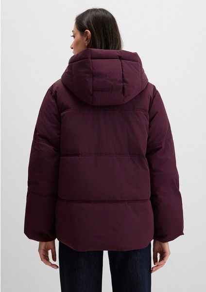 Su Itici Kapüşonlu Mor Şişme Mont 1110445-70434 fırsatları