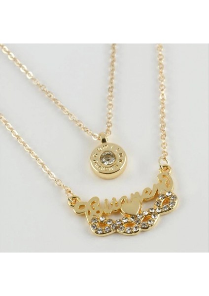 Sonsuzluk Figürlü Yeni Sezon Ikili Kolye