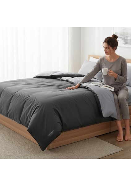 Tek Kişilik Paint Nevresim Takımı Mix Siyah-Füme