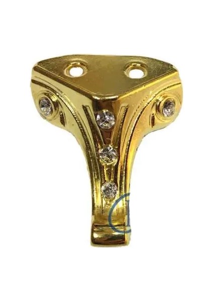 Eco Lounge Moda Taşlı Ahşap, Mdf, Sunta Sandık Ayağı, Kutu Ayak 3,5 cm - Sarı