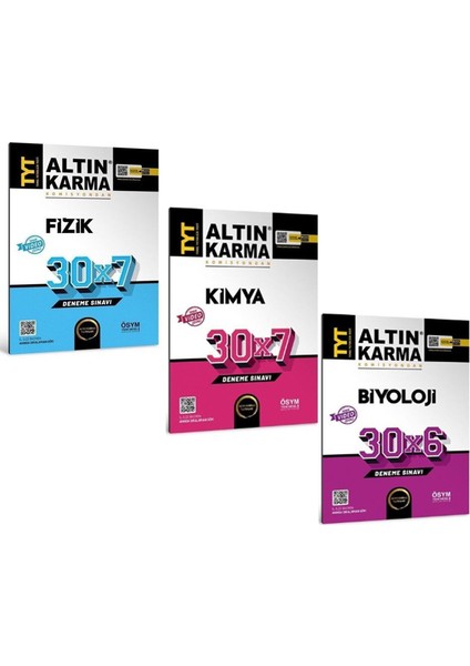 Tyt Fizik Kimya ve Biyoloji Deneme Seti 3 Kitap
