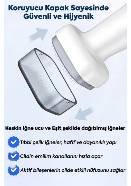 120 Titanyum Iğneli Ayarlanabilir Iğne Ölçülü (0.25-2.0mm) Dermastamp Derma Stamp Dermaroller Roller