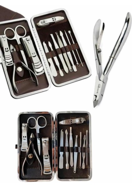 Tırnak Bakım Seti Tırnak Düzeltme Batık 12 Parça Çanta Tipi Manikür Pedikür modelleri