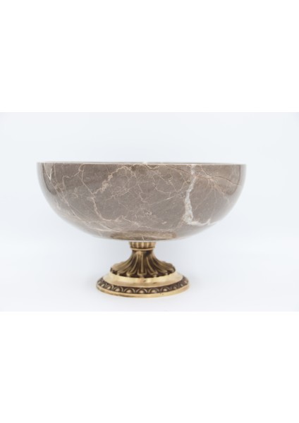 El Yapımı Mermer Taşlı Bronz Ayaklı Kase fiyatları