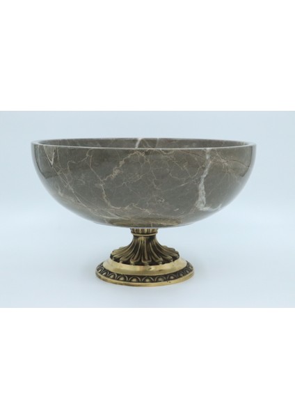 El Yapımı Mermer Taşlı Bronz Ayaklı Kase indirimleri