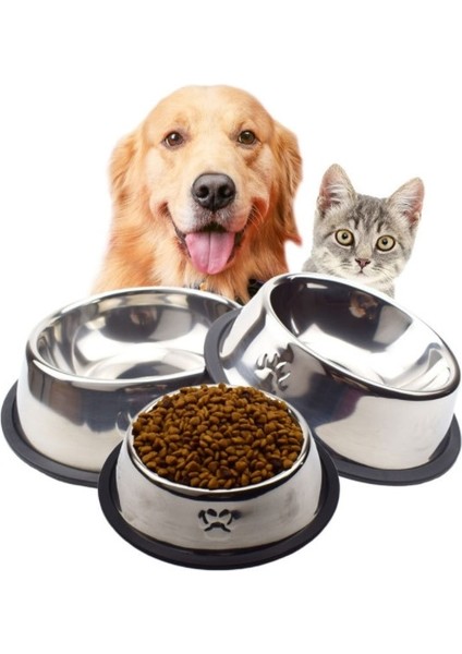 Paslanmaz Çelik Metal Mama Kabı 18 Cm.