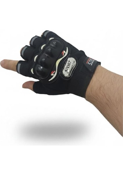 Unisex Korumalı Yarım Bisiklet Motorsiklet Eldiveni Parmaksız modelleri